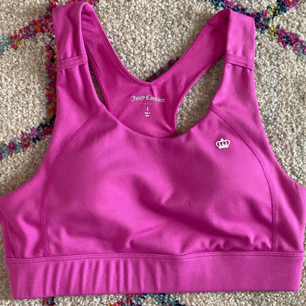 Juicy Couture Hot Pink sports bra; great condition- Size S